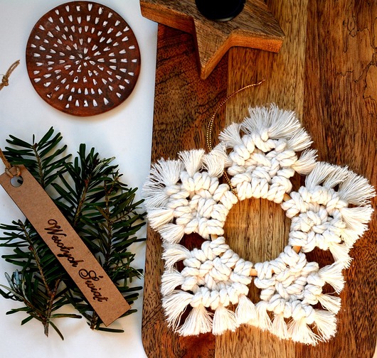 Gwiazda makramowa Wooden Love