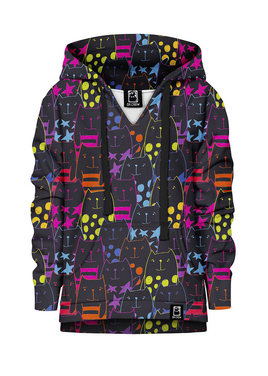 bluzy dla dziewczynki Bluza Dziewczynka DR.CROW Koty