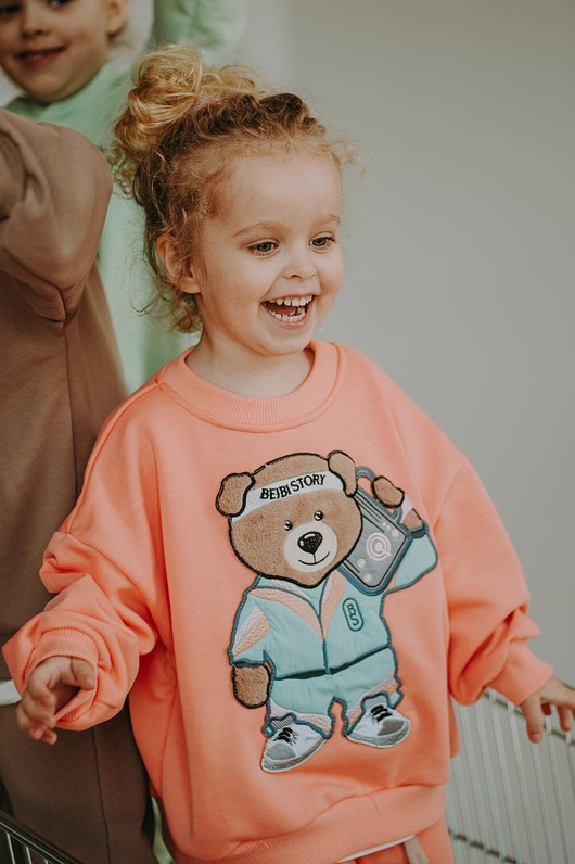bluzy dla dziewczynki Bluza oversize Funky Teddy
