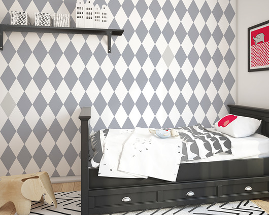 Tapeta Romby "Diamonds Grey" Humpty Dumpty Room Decoration