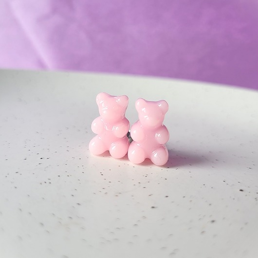 klipsy Klipsy różowe misie haribo
