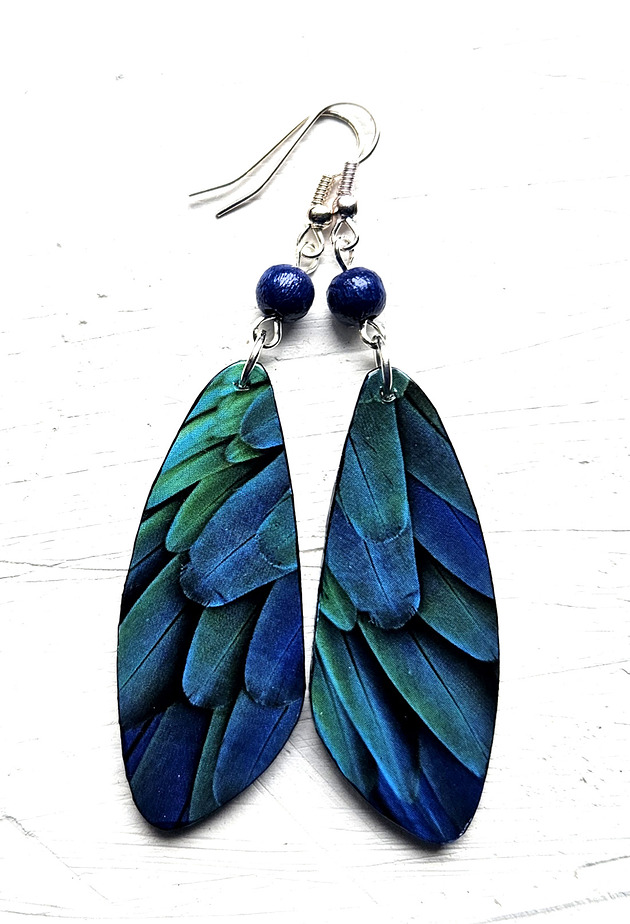 kolczyki drewniane Siostra nocy