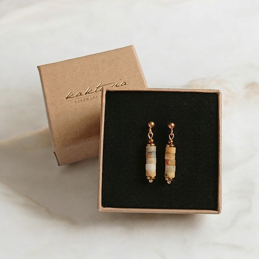 kolczyki z kamieniami Agat : kolczyki krótkie : sztyfty kulki