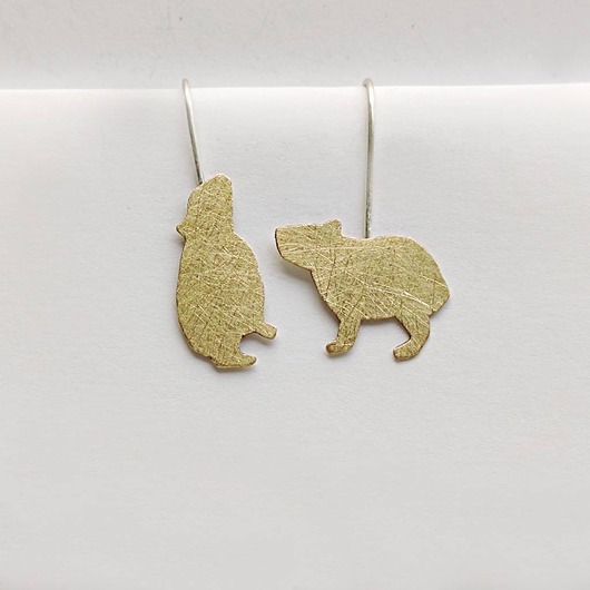 kolczyki z mosiądzu Kapibara kolczyki