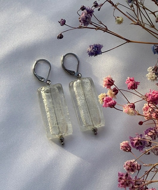 kolczyki szklane Kolczyki ze szkła weneckiego