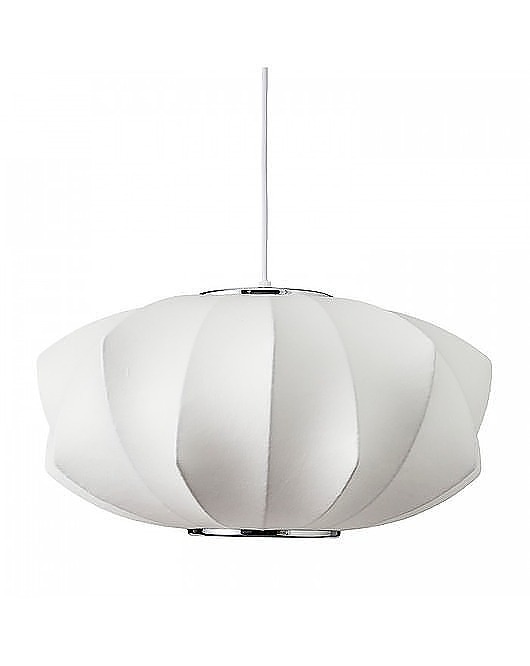 lampy wiszące Lampa Wisząca Lampa Jedwabna Seta Biała 45 cm