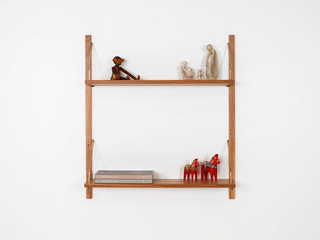 półki Regał systemowy dębowy, duński design, lata 60, produkcja: Dania