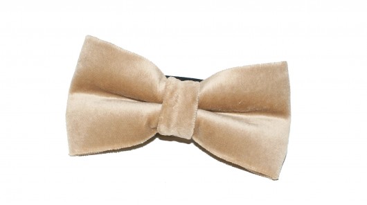 Mucha gotowa bowstyle bezowa aksamitna - dziecie bowstyle