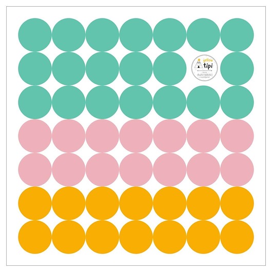 naklejki ścienne do pokoju dziecka Zestaw naklejek Mini Dots happy tone 40x40 cm