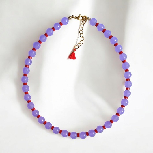 chokery Choker : lavender & red : summer collection