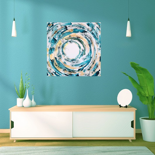 obrazy DREAM ręcznie malowana abstrakcja 60x60 cm