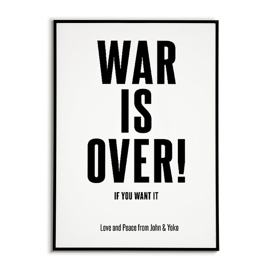 plakaty Plakat, grafika War is over - napis