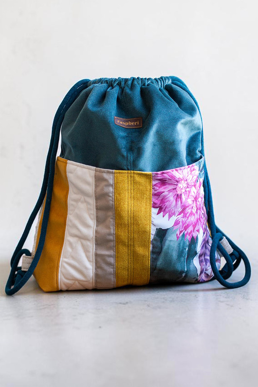 plecaki Plecak worek patchwork petrol