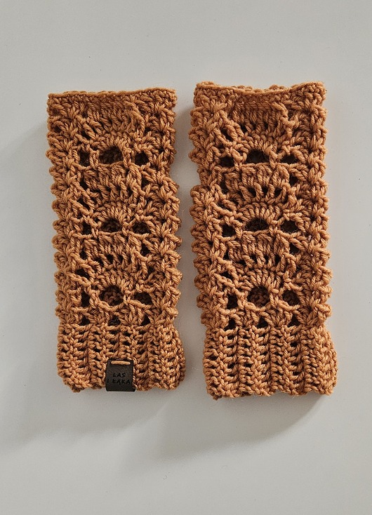 rękawiczki damskie Mitenki retro z wełny