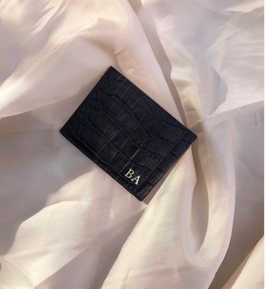 Black Crocodile Cardholder LEPOLLEN