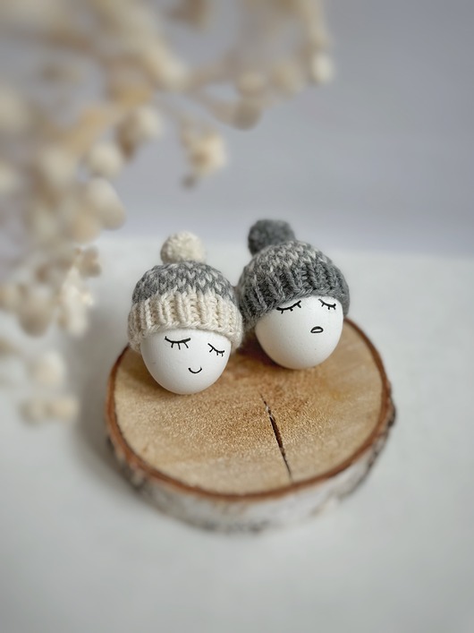 ozdoby wielkanocne Czapeczki na jajka wielkanocne - zestaw 2 szt.