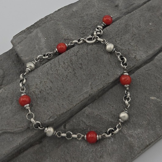 bransoletki z kamieni naturalnych Koral - bransoletka
