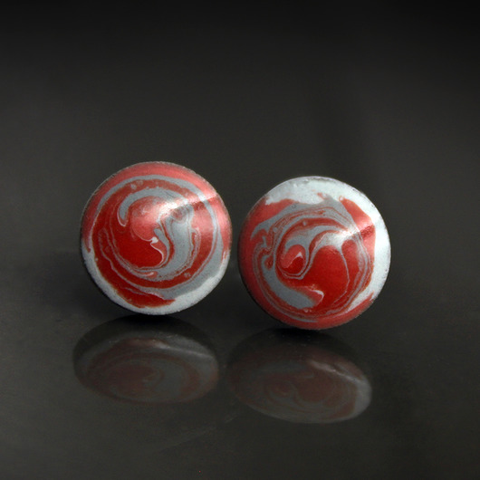 kolczyki ceramiczne Hypno 11mm/stal chirurgiczna/