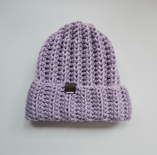 czapki damskie Czapka wełniana w kolorze lawendowy szron