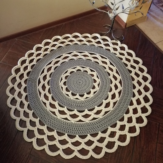 dywany Dywan szydełkowy ze sznurka 120cm