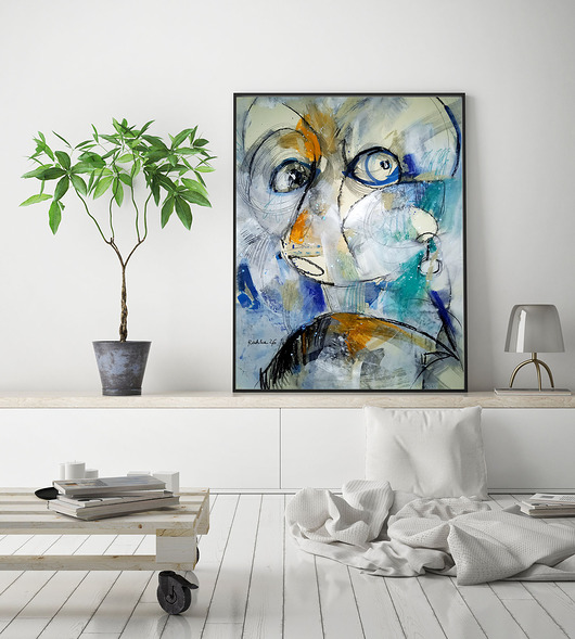 grafiki i ilustracje Dziewczyna z perłą - rysunek B2 unikat