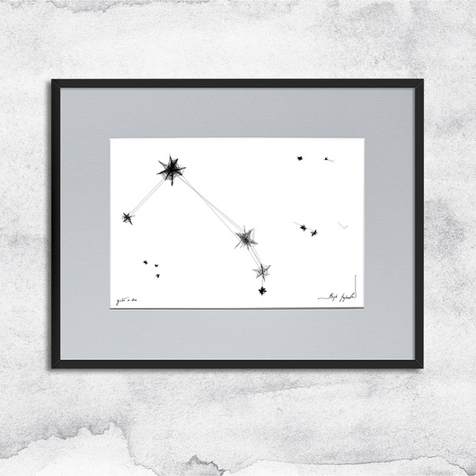 grafiki i ilustracje Oprawiona grafika zodiak Baran