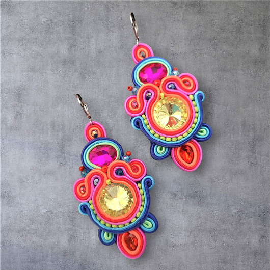 kolczyki soutache Kolczyki sutasz  EUPHORIA