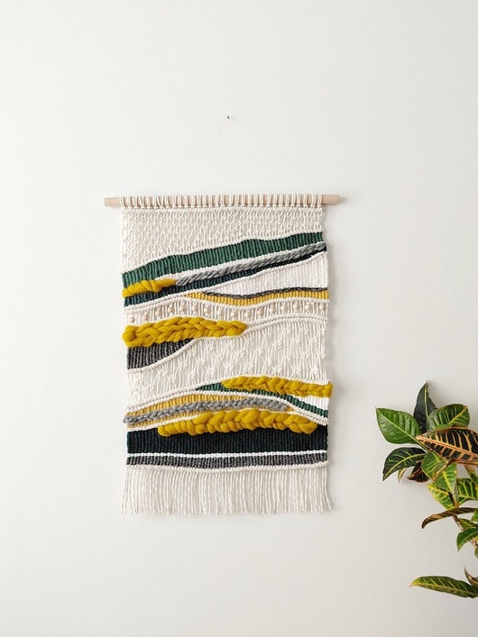 makramy Makrama z wełną