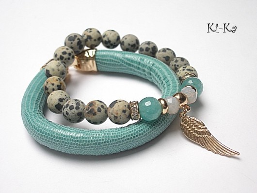 Strap - /taupe - blue/  26.05.15 KiKa pracownia