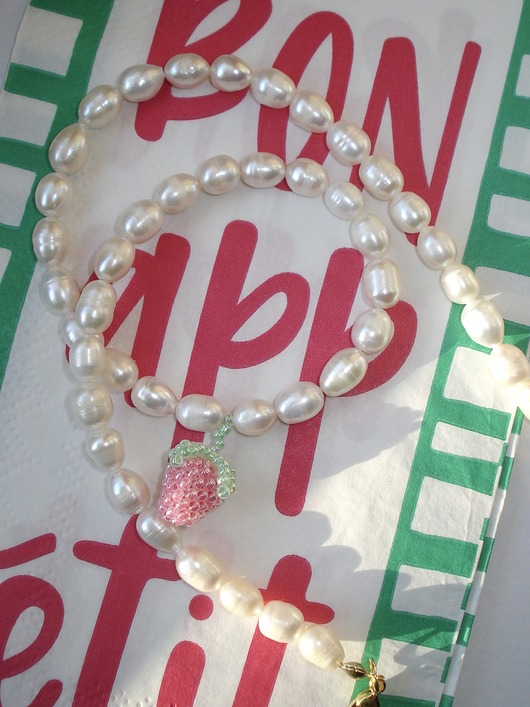 chokery Naszyjnik - perle con fragola II