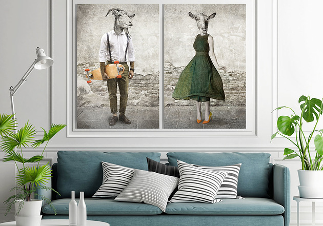 obrazy Komplet - 2 części każda 70x100cm KOZŁOWSCY