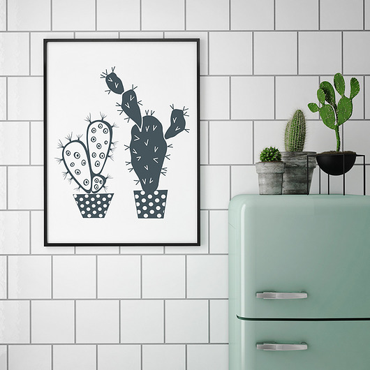 plakat. kaktus (format A3) Love Life and Forest