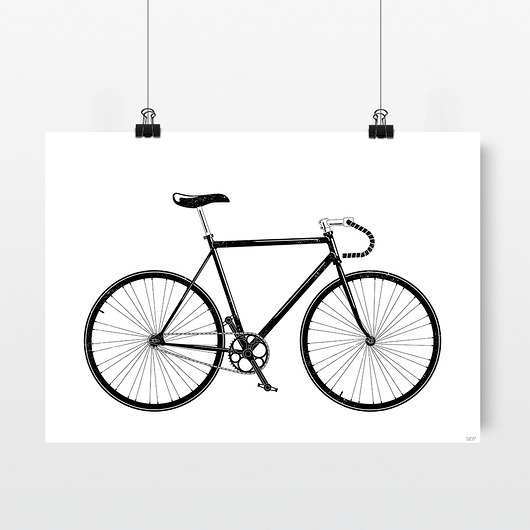 Plakat "Rower" na zamówienie klienta plakaty rowerowe
