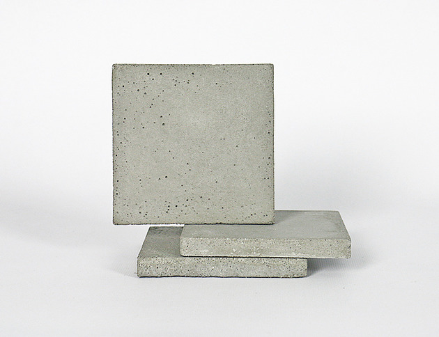 podkładki do kuchni Podkładka betonowa szara  kwadratowa 10x10 cm