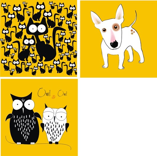 3 poduszki zamówienie Gaul Designs