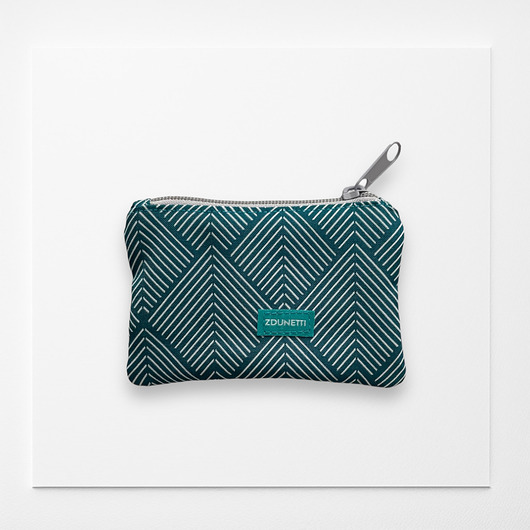 portfele damskie Portfelik mini - jodełka turkusowa