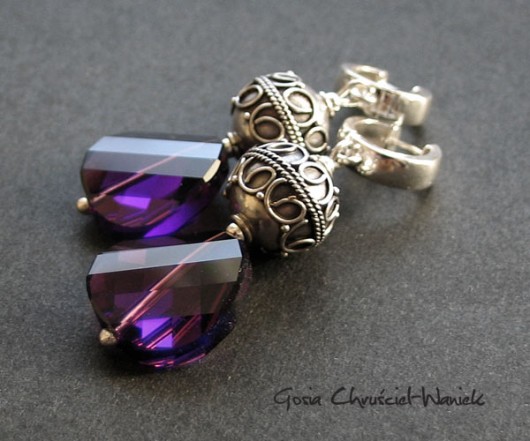 kryształ Swarovski amethyst&Bali Gosia Chruściel-Waniek