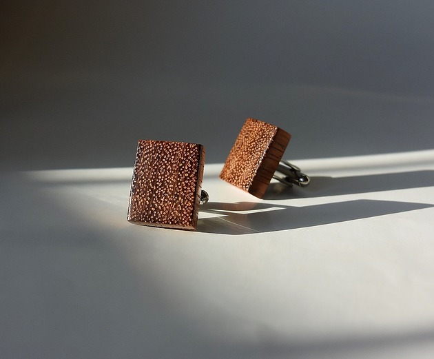 spinki do mankietów Spinki do mankietów z drewna wenge