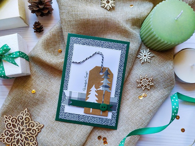 kartki świąteczne Kartka świąteczna z choinkami