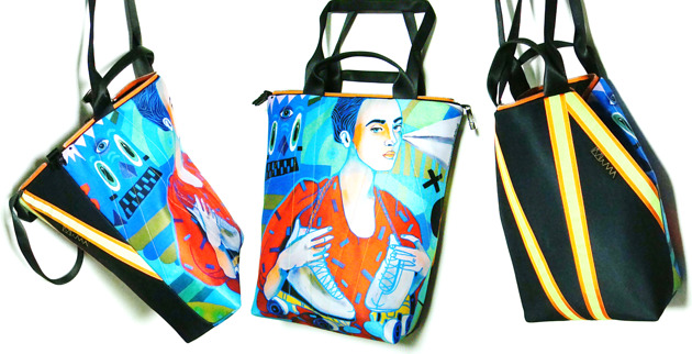 1348 art MIMA bag UNI & Marcin Painta print MIMAbags