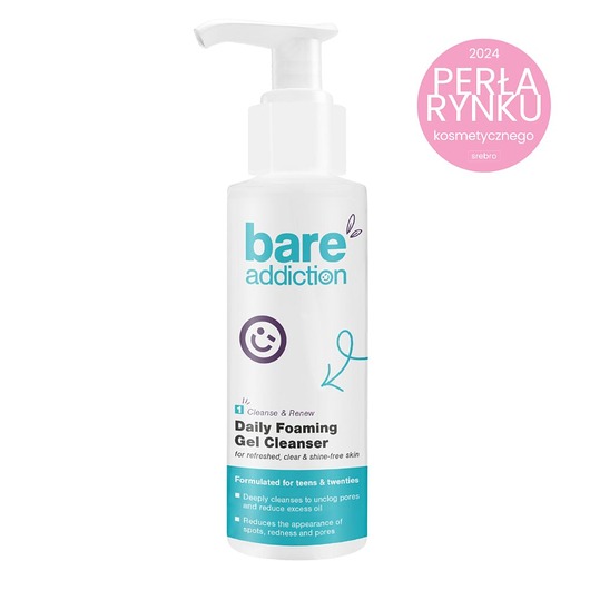 oczyszczanie i demakijaż twarzy BARE ADDICTION OCZYSZCZAJĄCY ŻEL DO CERY TŁUSTEJ, 150 ML