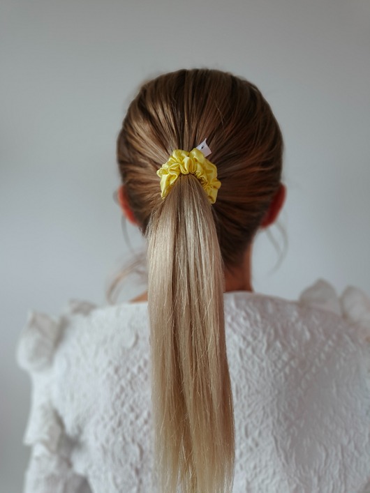 gumki do włosów Gumka jedwabna, scrunchie, frotka sunshine MINI