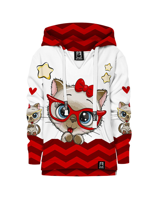 bluzy dla dziewczynki Bluza Dziewczynka DR.CROW Cute Cat