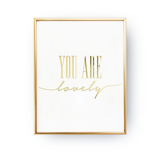 You are lovely,  Złota typografia ZlotePlakaty