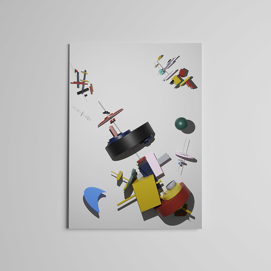 plakaty Plakat 3D Grafika Geometria