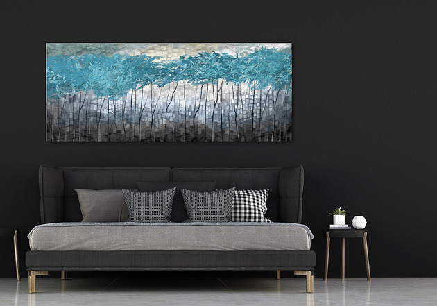 Obraz na płotnie pejzaż, las, drzewa- 150x60cm LUdesign gallery