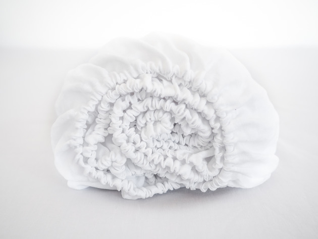 LNIANE prześcieradło do łóżeczka  PURE WHITE so linen!