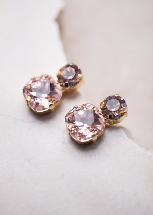 kolczyki pozłacane Minimalistyczne Kolczyki Dublety ze Złoconego Mosiądzu AMORE