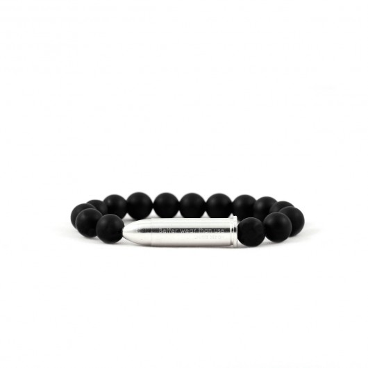 Better Wear Than Use - Onyx Bracelet(silver) Unikke Design