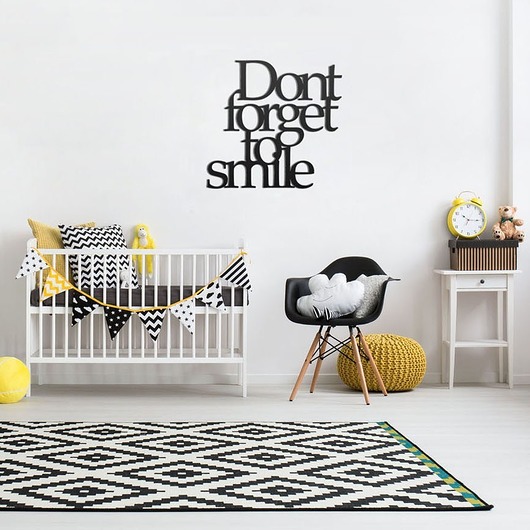 Napis 3D DONT FORGET TO SMILE DekoSign Dekosign